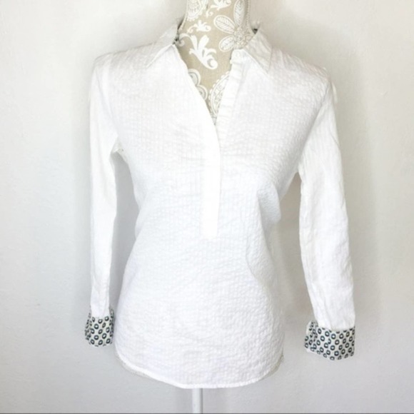 Birds of Paradis Travato White Popover Shirt ac143 - Picture 1 of 8